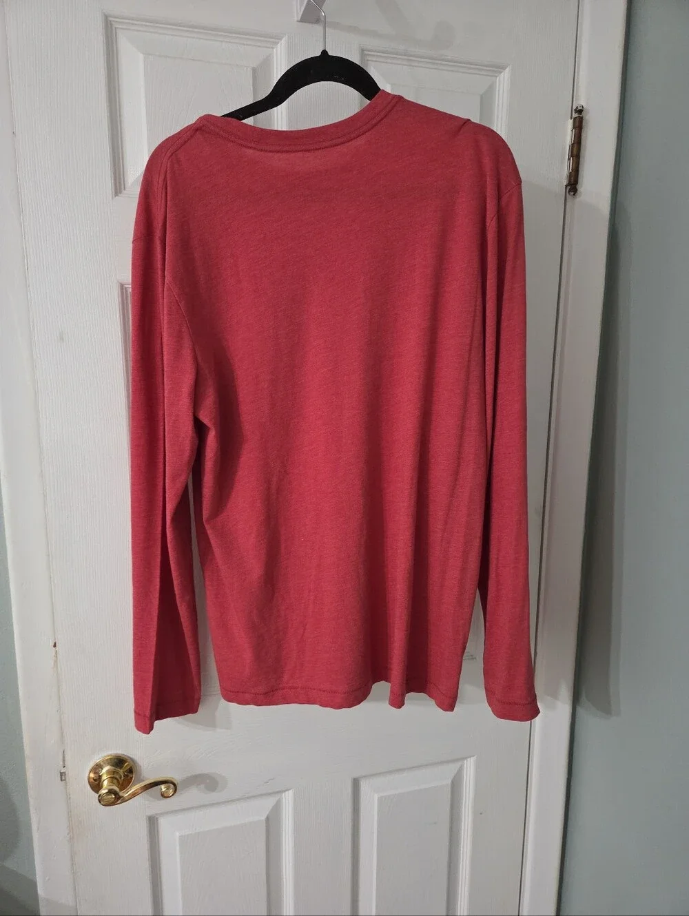 Life Is Good Red Long-Sleeve Pet Tee with Playful Dog Graphic. L. NWT